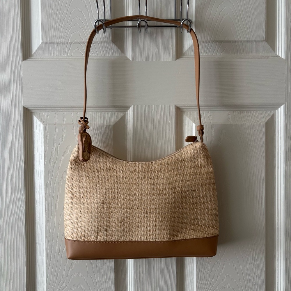 Etienne Aigner Straw Bag with Flip Flop Accent